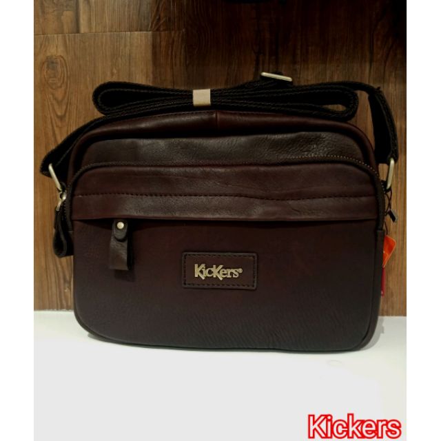 kickers leather sling bag