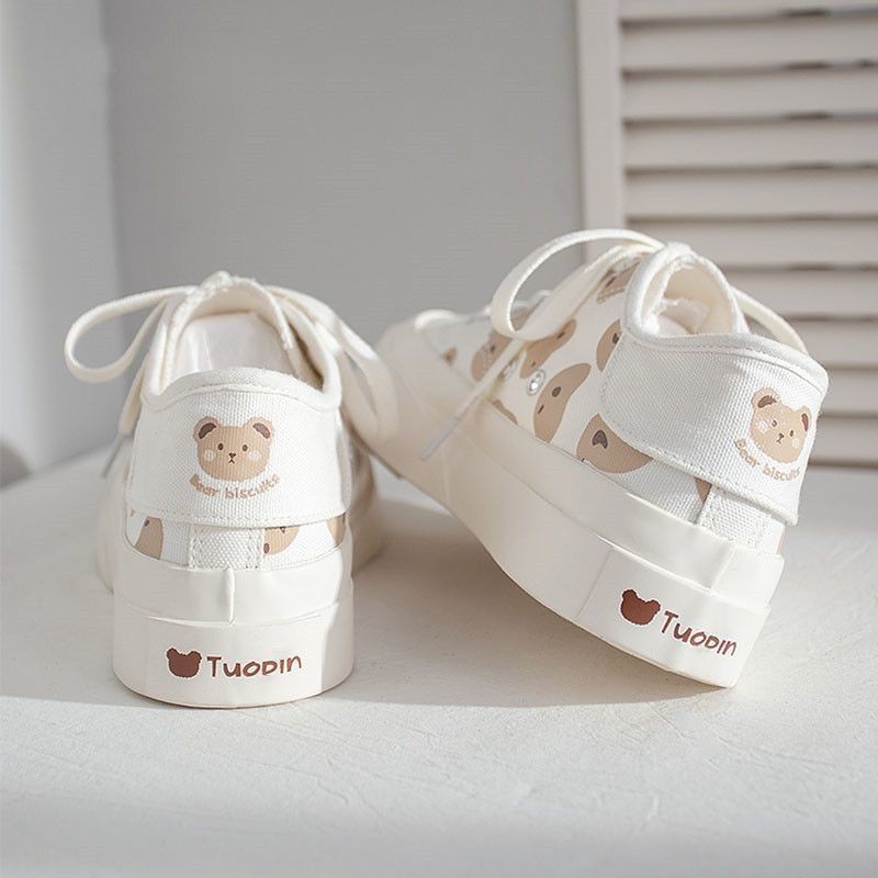 Pretty bear biscuit canvas shoes 2021 women's shoe pretty bear biscuit canvas shoes