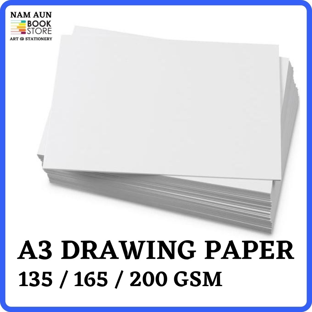 [20's 30's 40's]a3 Drawing Paper (135   165   200 Gsm)   Kertas Lukisan 