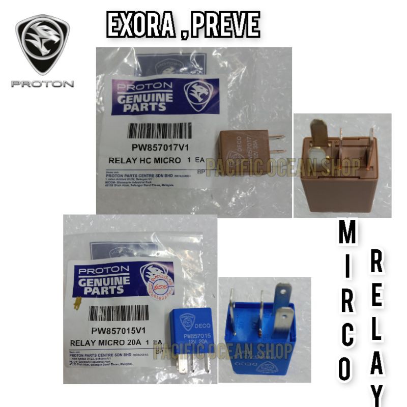 Fan Micro Relay 20A 35A Proton Exora Preve PW857017 PW857015 Shopee