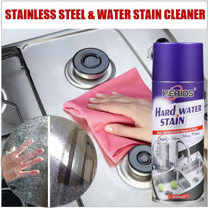 Stainless Steel & Glass Cleaner Kitchen Bathroom Water Stain Cleaner