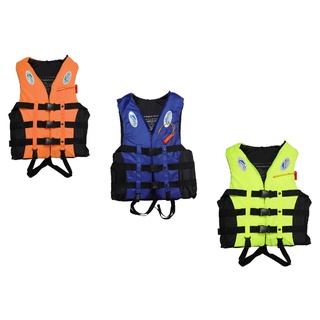 S-3XL Adult Life Jacket Lifesaving Swimming Boating Sailing Vest Whistle Blue 