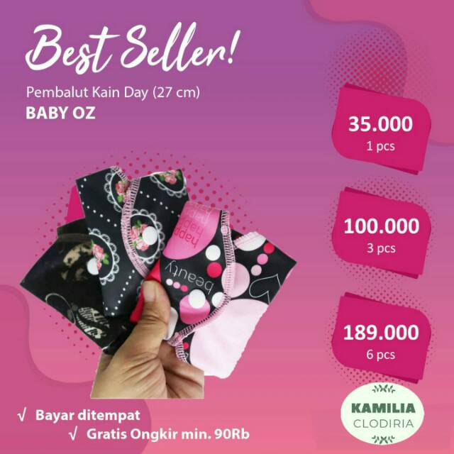 CAN COD BABY OZ FABRIC CLOTHING MENSTRUAL PAD MENSPAD