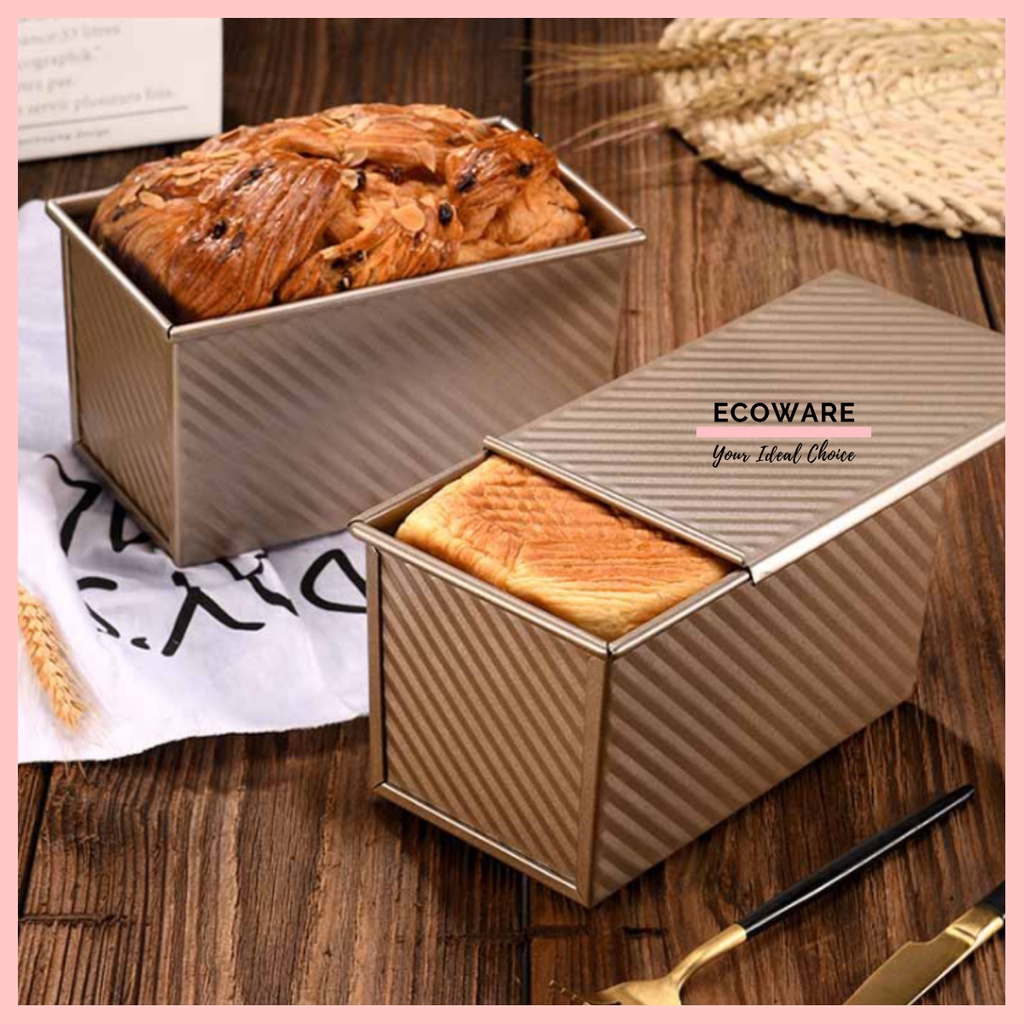Non Stick Loaf Pan Toast Box With Lid 450g Toast Box Loaf Tin Bread Pan Toast Mold 土司盒 Acuan Roti Rectangle Mold