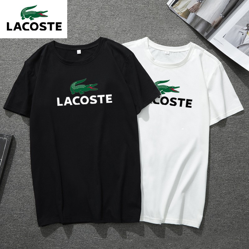 mens white lacoste t shirt