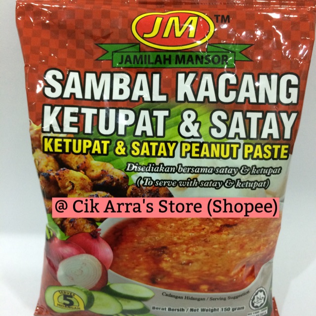 Instant Peanut Satay Sauce Kuah Kacang Segera 500g Shopee Malaysia