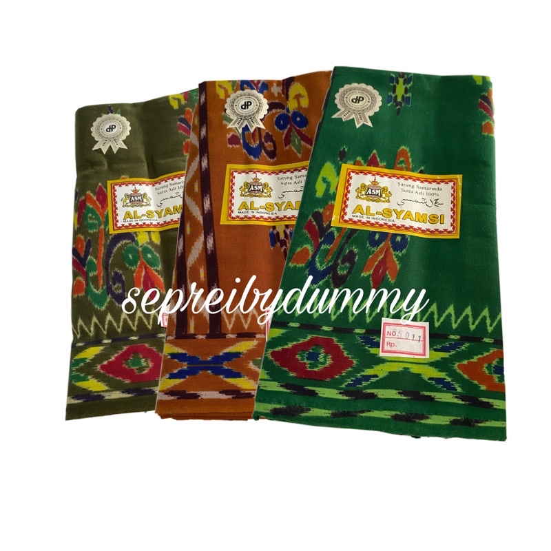 Samarinda Sarong 100% Genuine Silk Dupantex Products Similar To The motif Of The Indonesian Language Flower Brand Al syamsi