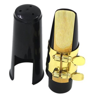 Andoer Tenor Sax Saxophone Mouthpiece Plastic with Cap Metal Buckle Reed Mouthpiece Patches Pads Cushions 