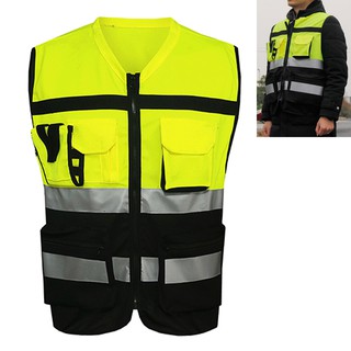Safety Security Visibility Reflective Vest Construction Traffic Cycling Wear Pop