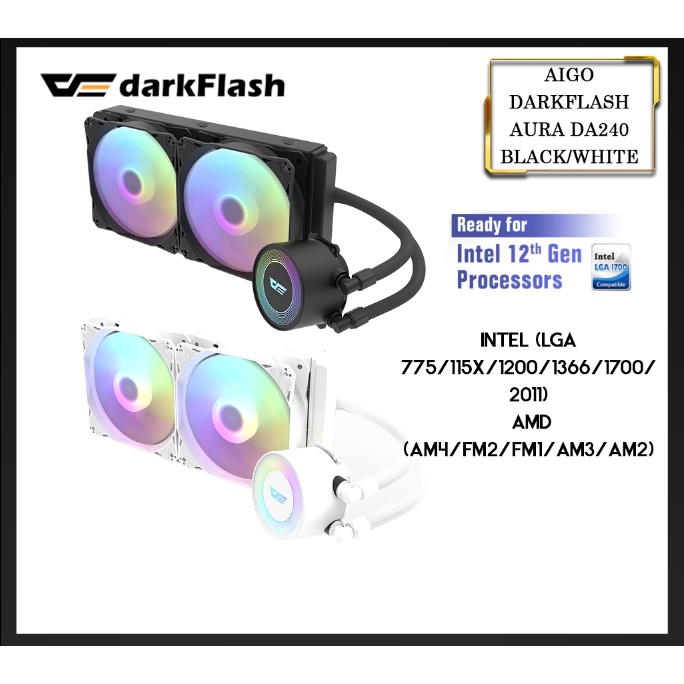 Aigo Darkflash AIGO Water Cooling System For AIGO DA240 Black / White