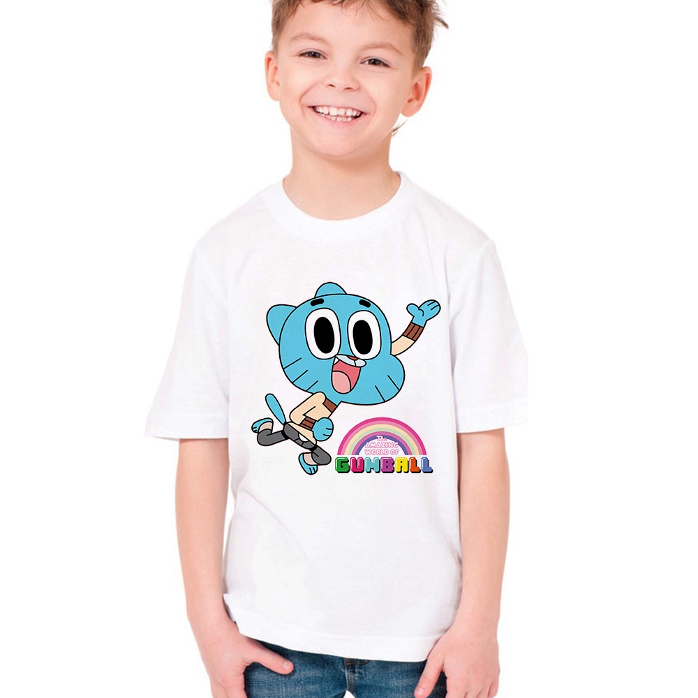 Children The Amazing World Of Gumball Cartoon Funny T Shirt For Boys Girls - gumball face shirt roblox