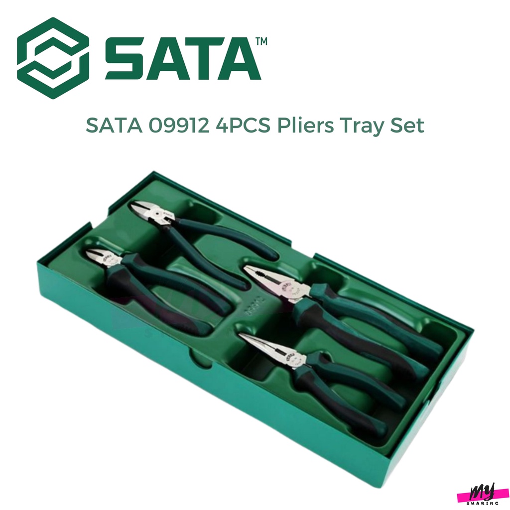 SATA 09912 4pcs Pliers Tray Set Shopee Malaysia