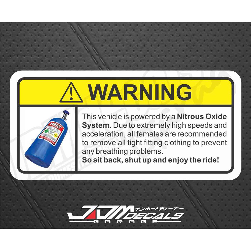 Funny Warning Sticker - NOS | Shopee Malaysia