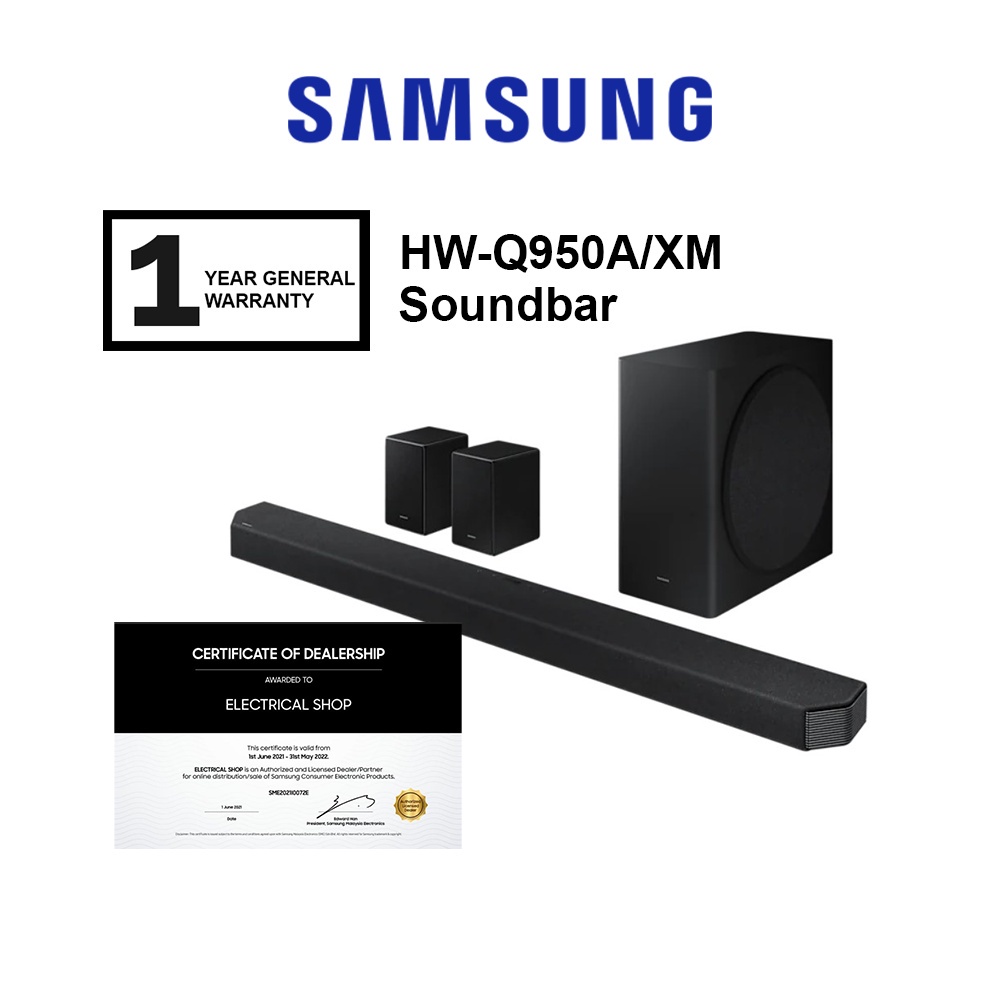 Samsung Q950A Soundbar with Dolby Atmos and DTSX (2021) HWQ950A/XM