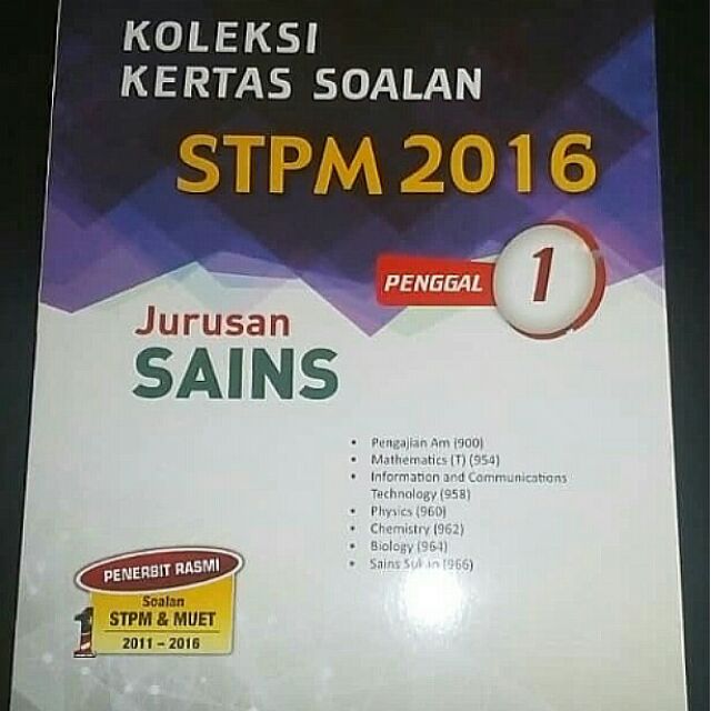 Koleksi Kertas Soalan Stpm 2015 2016 Jurusan Sains Penggal 1 2 3 Shopee Malaysia