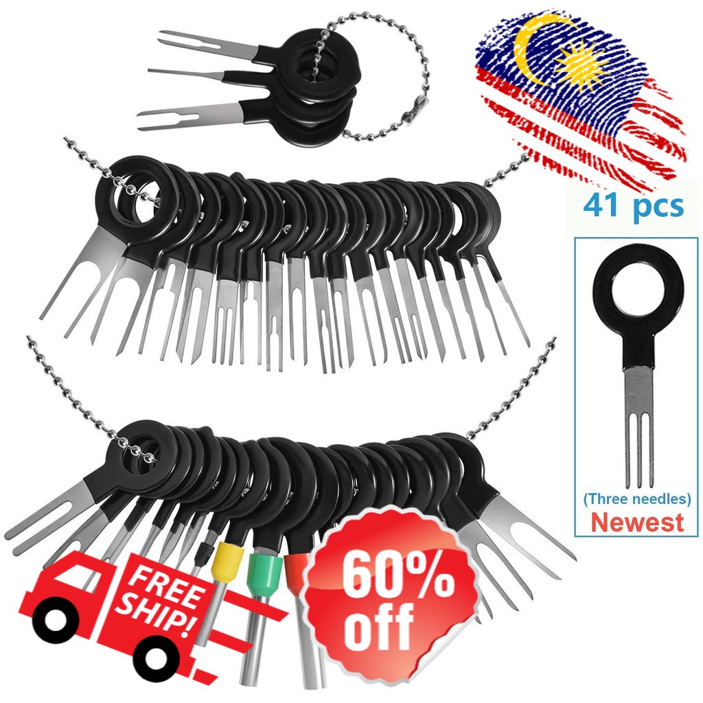 41 Pcs Terminal Removal Tool Kit Wire Connector Pins Extractors for Car