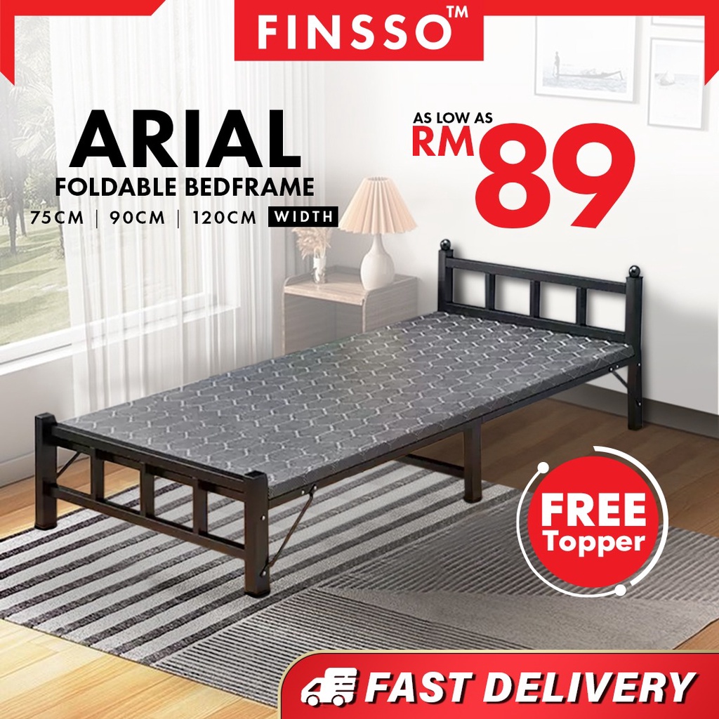 READY STOCK FINSSO: ARIAL BED FRAME WITH FREE TOPPER / KATIL / TILL THIS WEEK ONLY!!!