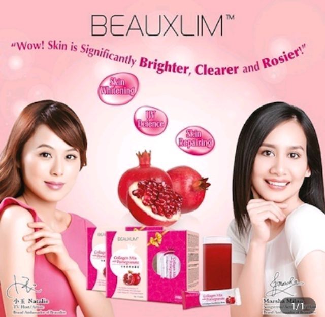 Ready Stock 30 15 Sachets Beauxlim Collagen Mix With Pomegranate Malaysia