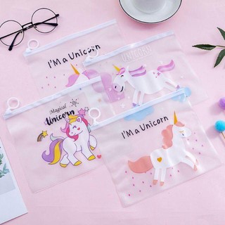 READY STOCK !!! Waterproof Cute Unicorn Pencil Cases And Mask Storage Pouch Cases With Zip