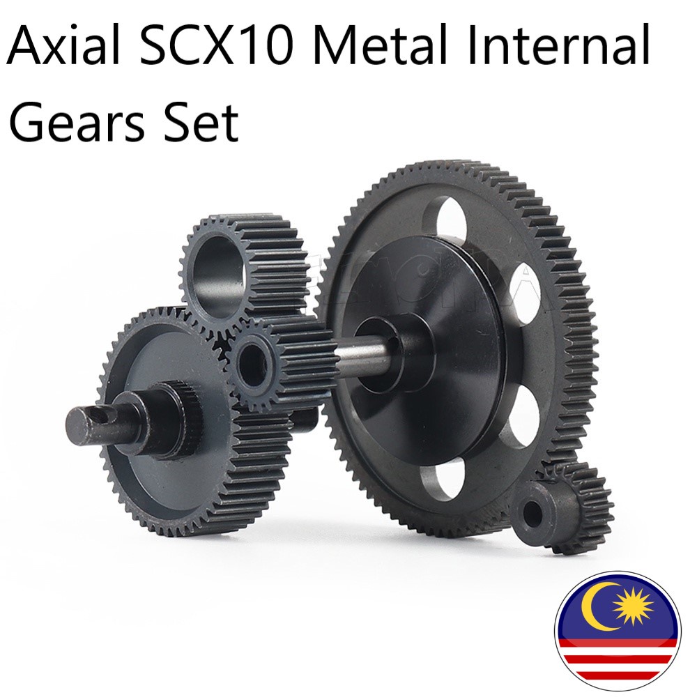 Aluminum Transmission Spur Gear Case - 2Pc Orange Upgrade Set For Axial SCX10 & Wraith