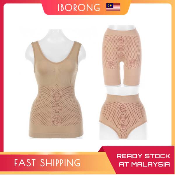 JAPAN Technology Korset 3 in 1 SET - MONALISA Infrared Slim Vest Shapewear Slimming Corset / Girdle / Bengkung