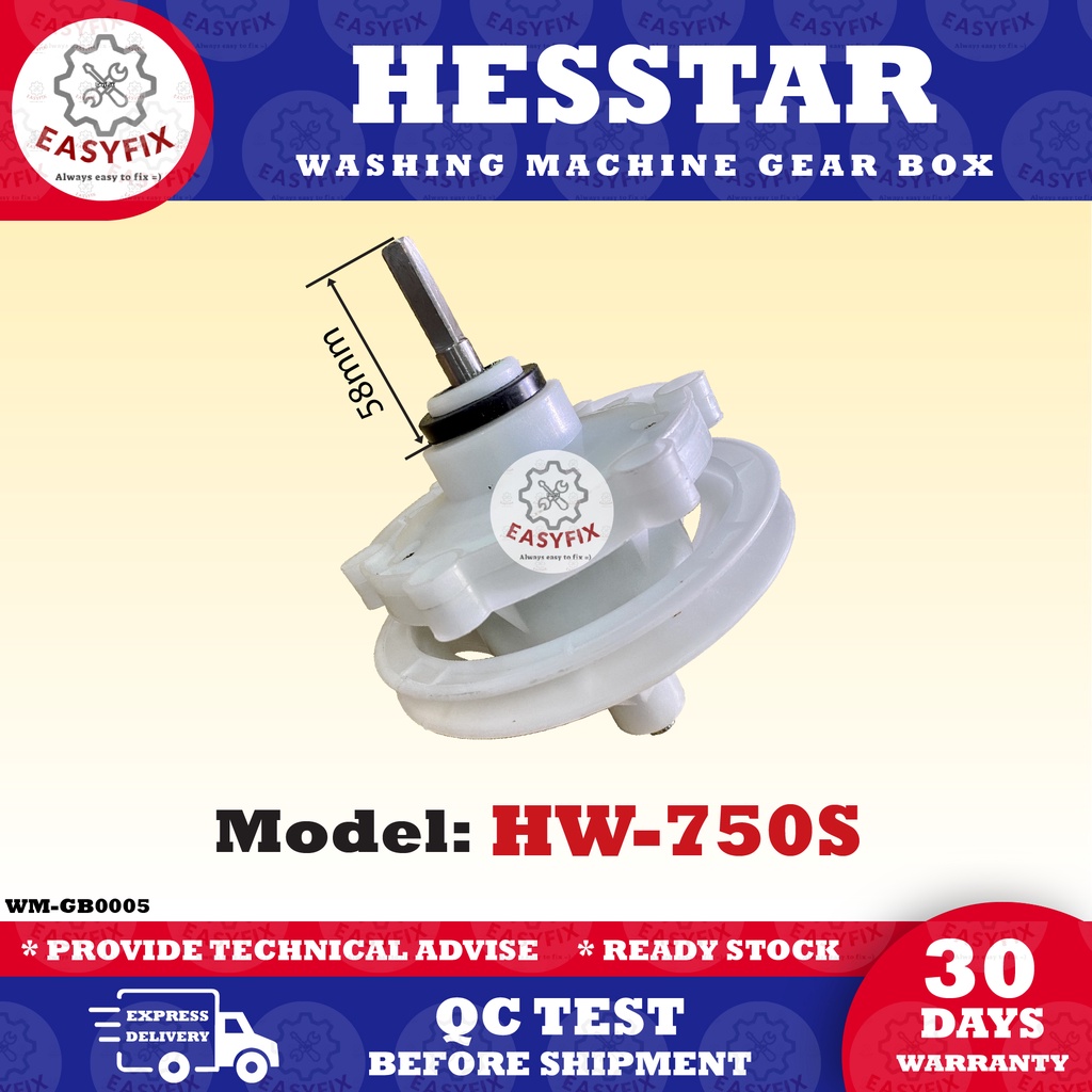 HW750S HESSTAR SEMIAUTO HAIER WASHING MACHINE GEAR BOX GEARBOX