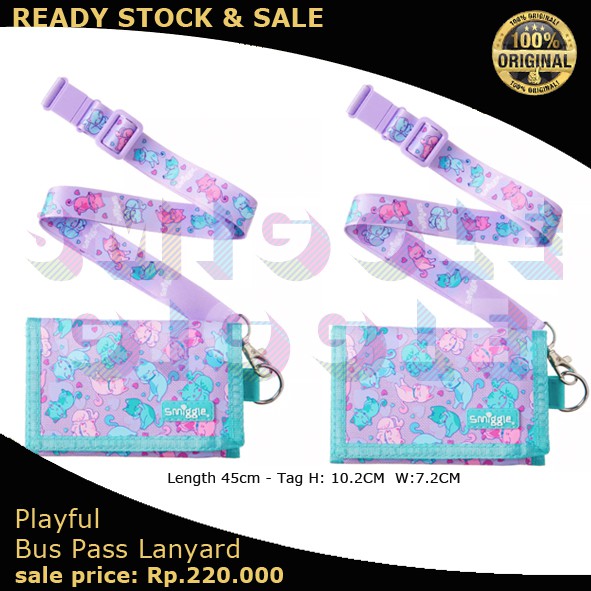 (ori) Smiggle Bus Pass Lanyard Playful Girls Only | Shopee Malaysia