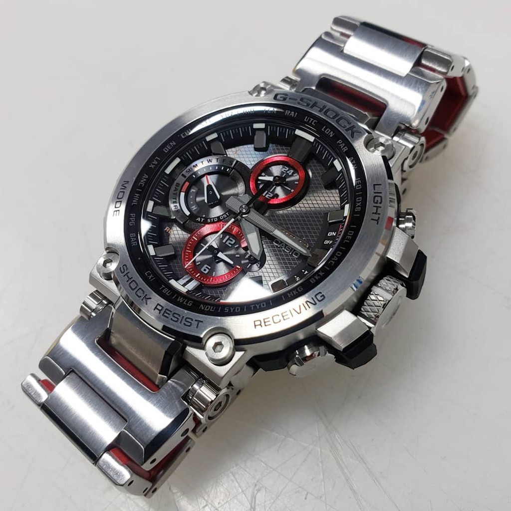 Casio G Shock Steel Heart Solar Wave Bluetooth Men S Watch Mtg B1000 1 B1000d 1 Shopee Malaysia