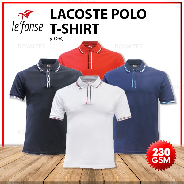 LEFONSE Polo T-Shirt Polo Tee Premium Baju Kolar 230GSM Cheap Best ...