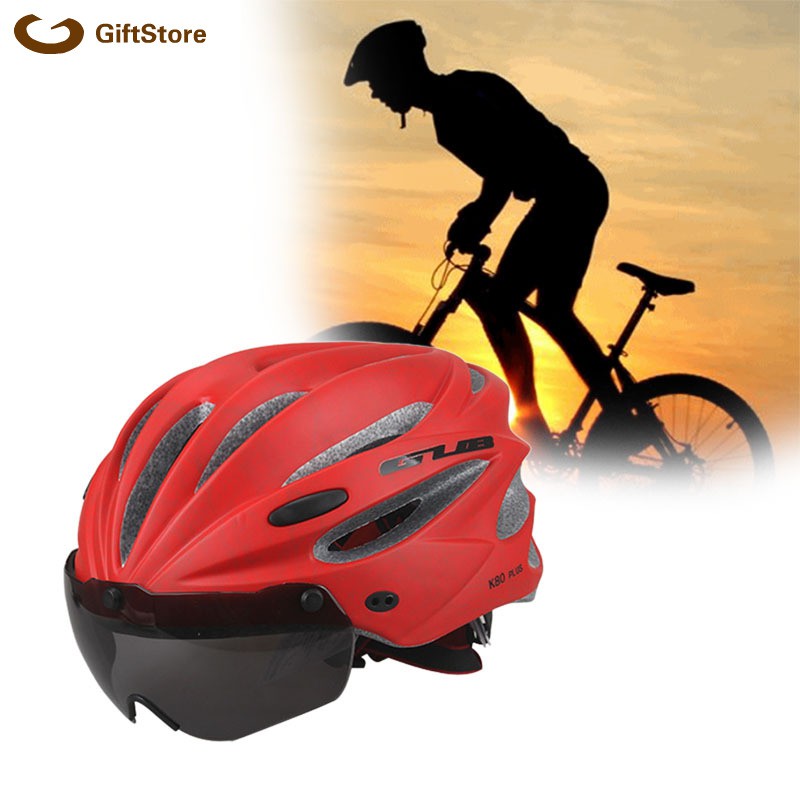 Bicycle Cycling Helmet Road Mountain Bike Integrally-molded with Goggles Ultralight Helmet G✱S