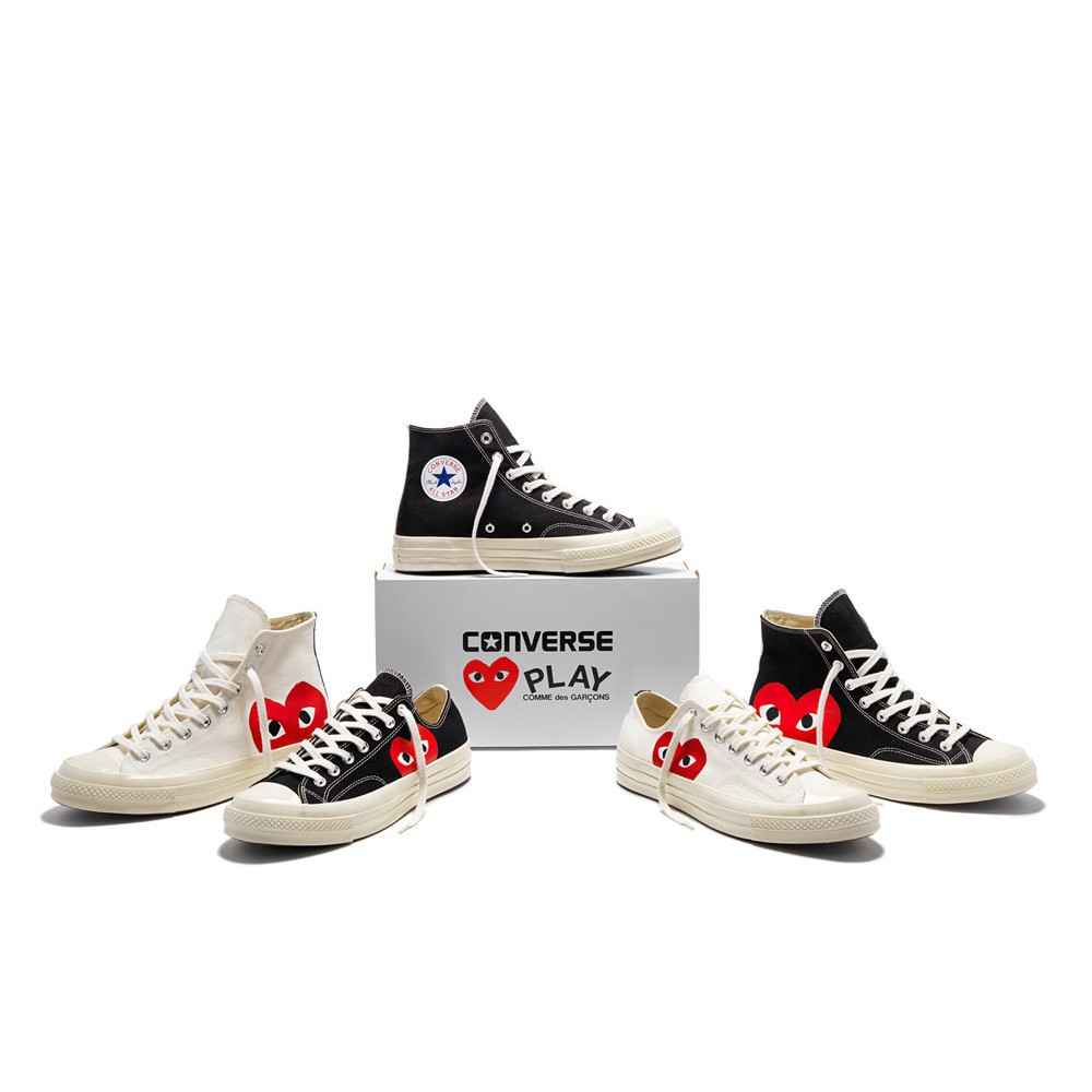 Converse CDG PLAY x Chuck Taylor Canvas | Shopee Malaysia