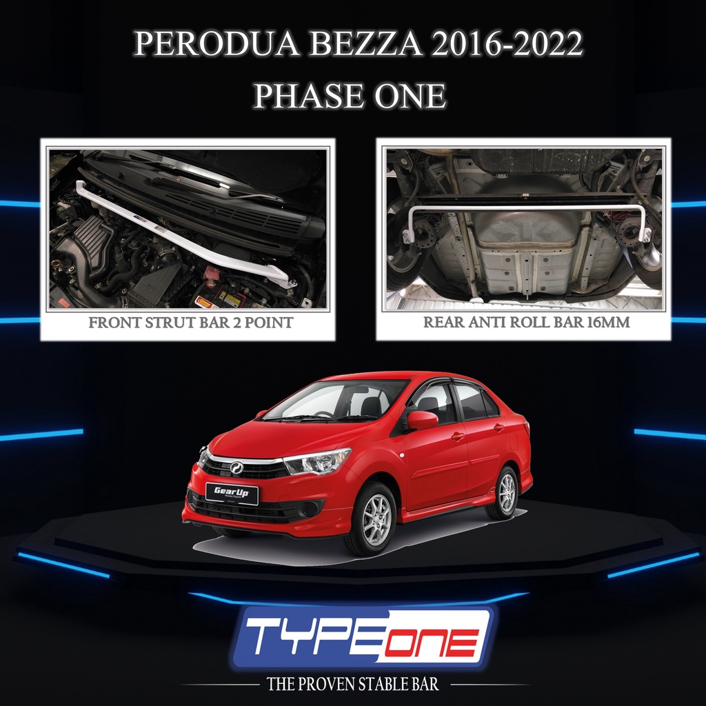 Ready Stock Type One Stable Bar Perodua Bezza 2016 2022 Shopee Malaysia