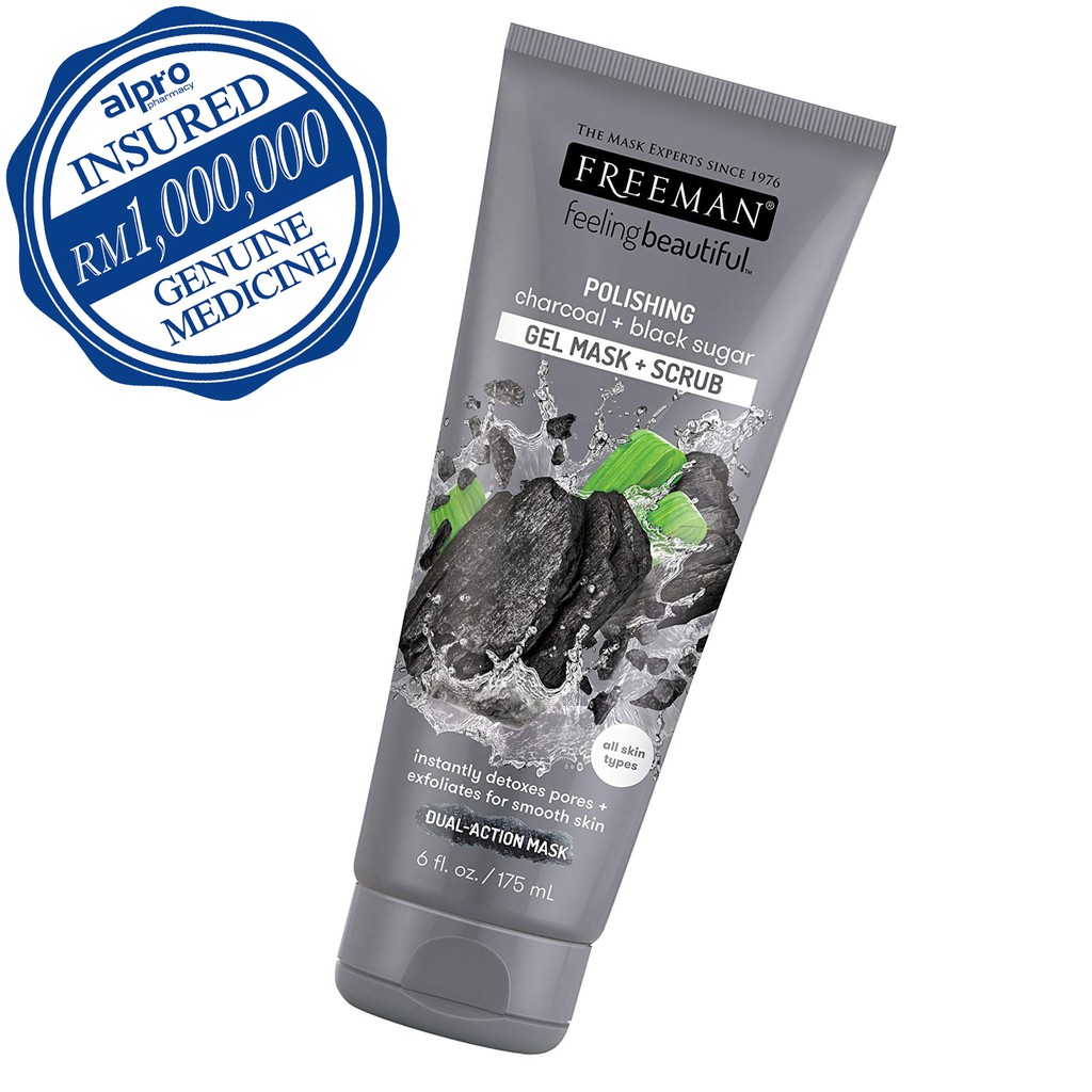 Freeman Feeling Beautiful Polishing Charcoal Black Sugar Mask + Scrub