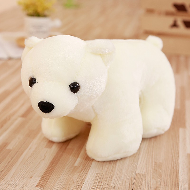 small white bear stuffed animal