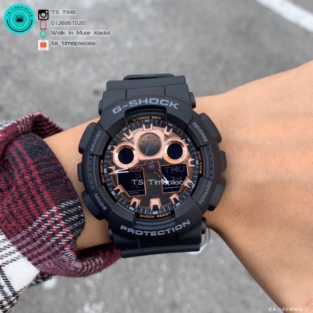 g shock ga 100 rose gold