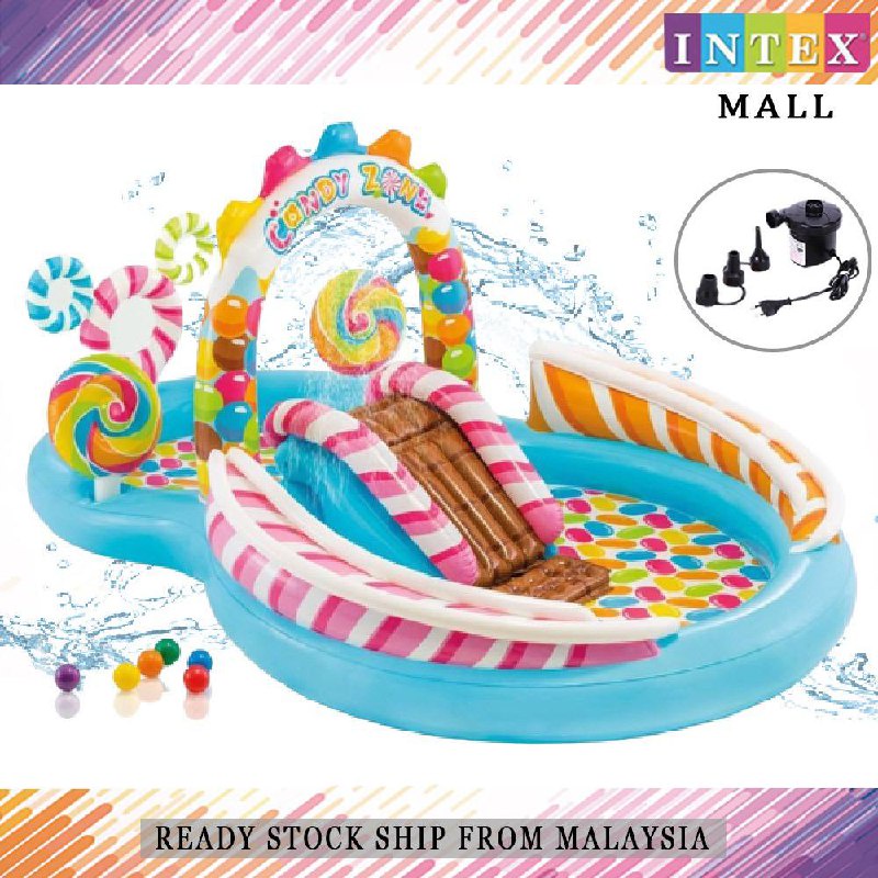 shopee: 10 DESIGN Play Center Children Toy Playground Inflatable Kids Swimming Pool Water Slide Kolam Mandi Gelongsor (0:5:variation 1:57149;1:1:variation 2:pool + electric pump)