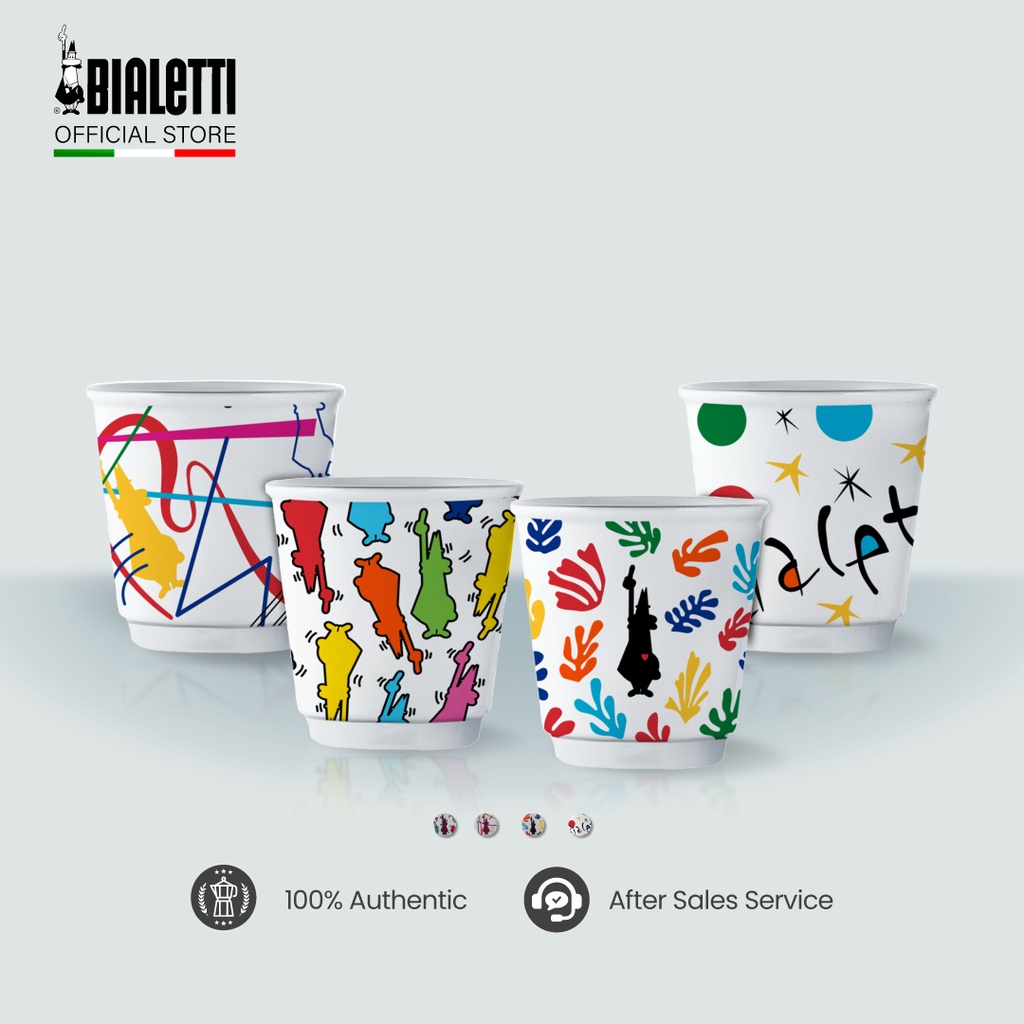 Bialetti Arte Collection Bicchierini Set 4 Espresso Cups coffee cup
