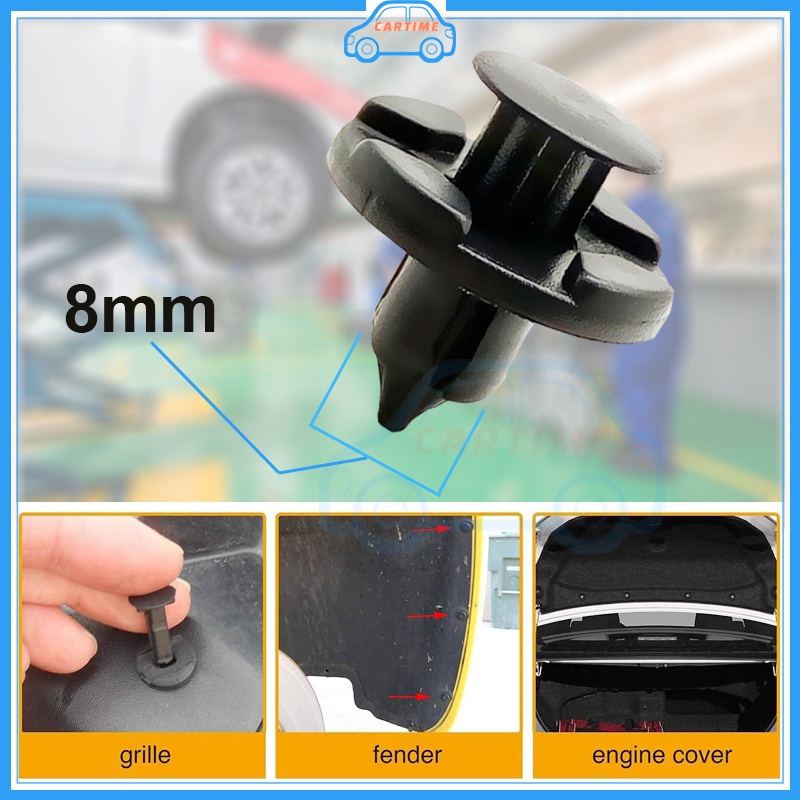 CARTIME Rivet Klip Bumper Clip Bumper Wira Perodua Viva Elite Myvi Axia