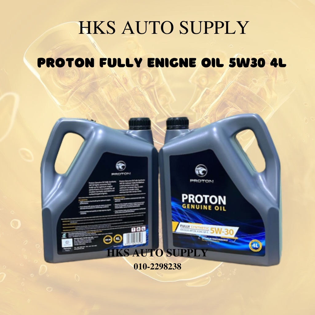 Genuine Proton Engine Oil 5W30 Fully Synthetic 4L Minyak Hitam Proton