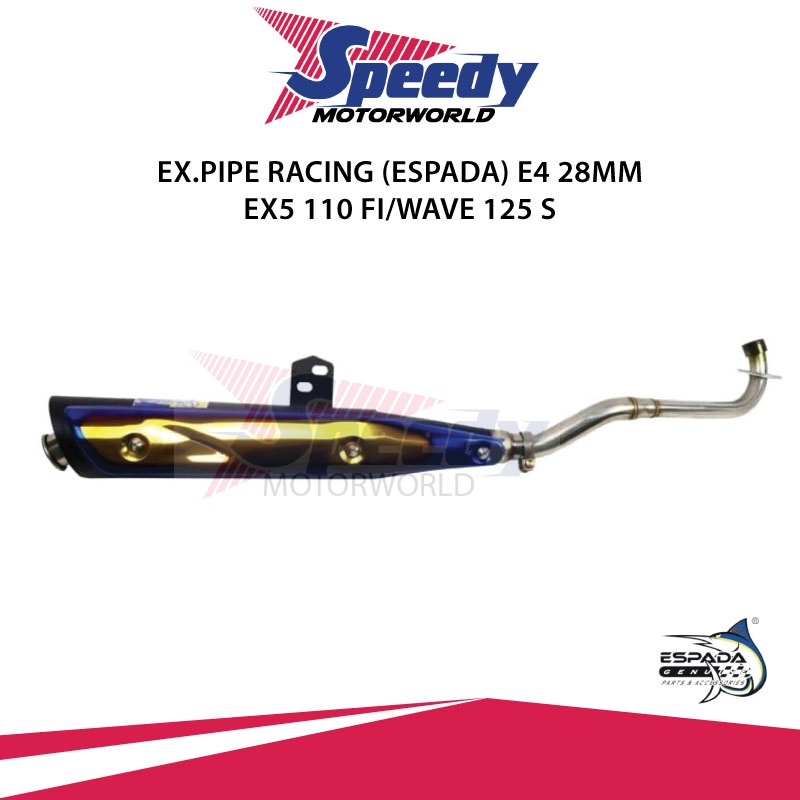 Speedy Espada Wave125 Wave125S Racing Exhaust 25/28MM EX5110 Fi EX5 110 Fi Wave 125 Exhaust Pipe Motorcycle Parts Ekzos