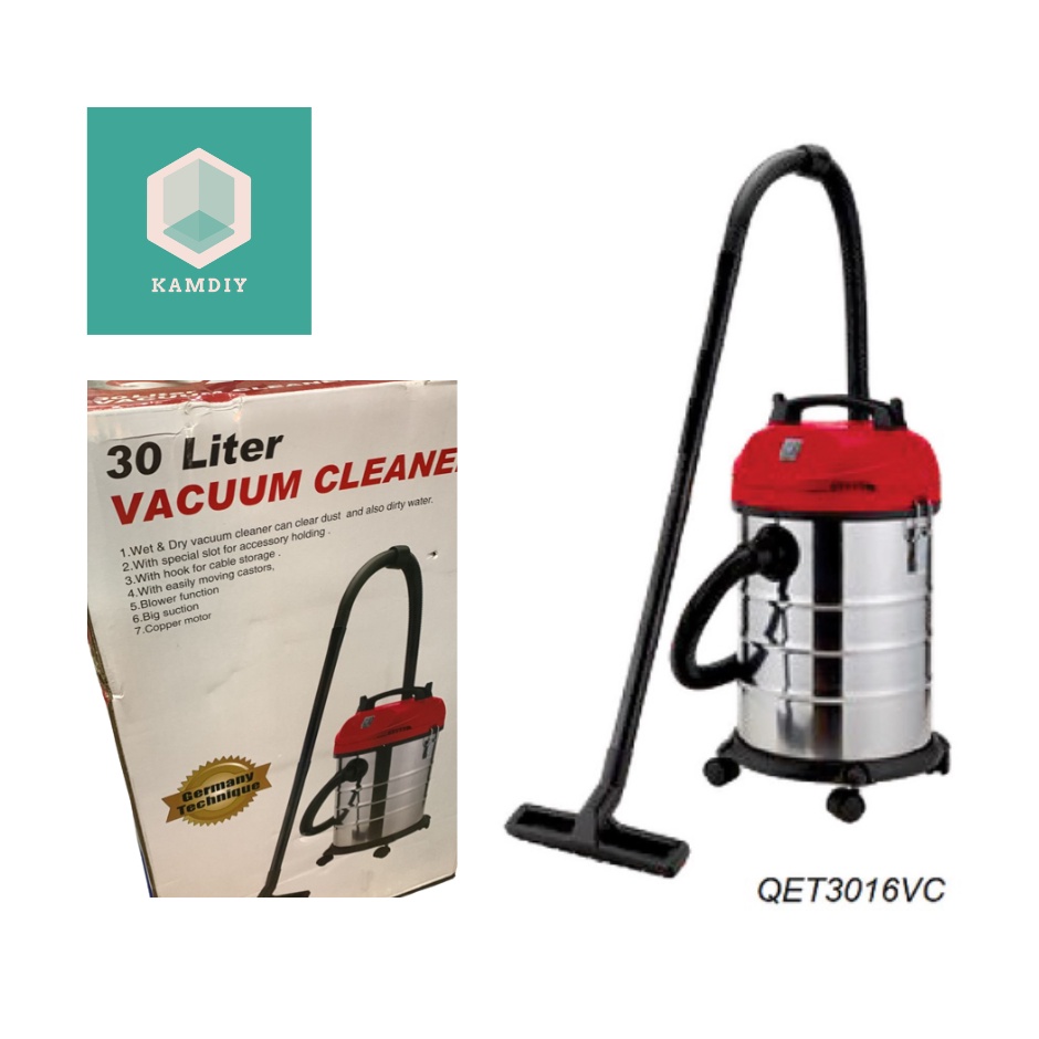 Q9 VACUUM 30L 1400W ELECTRIC WET & DRY VACUUM CLEANER STAINLESS STEEL