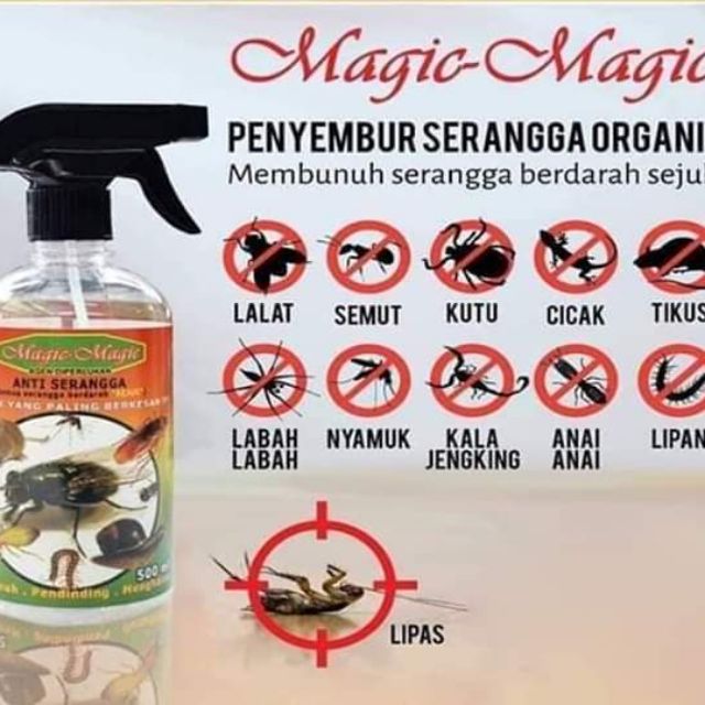 Magic Magic Spray Insect Repellent Anti Serangga Shopee