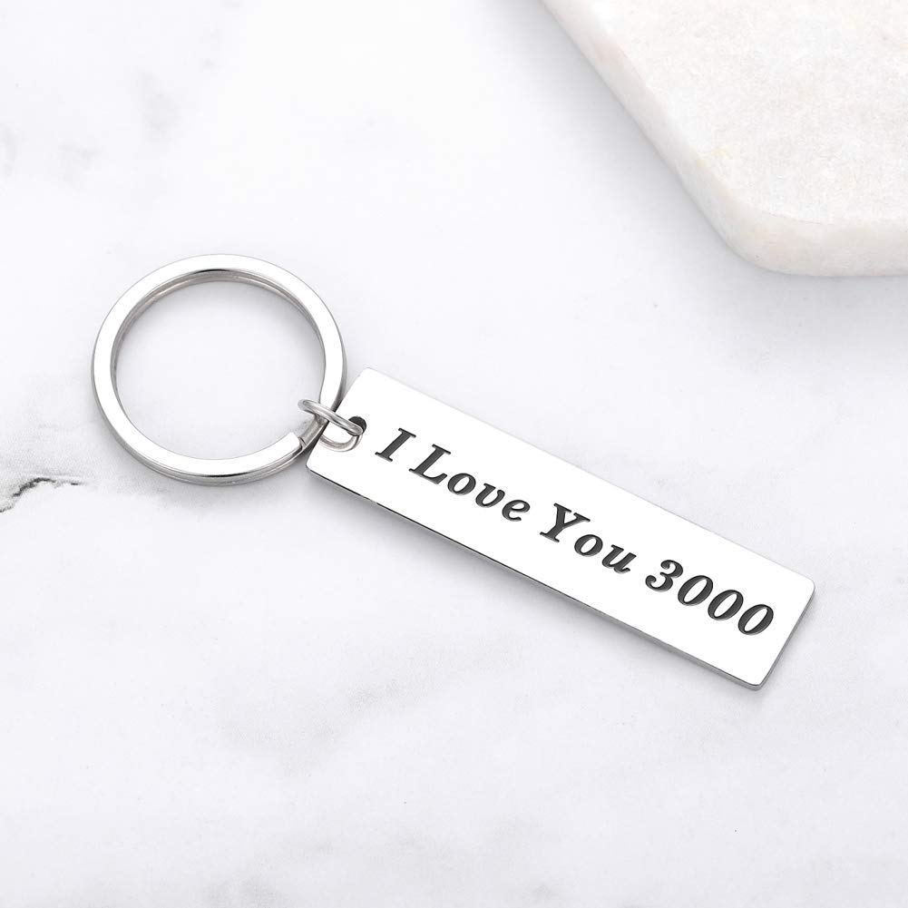 Men Keyrings Keychains I Love You 3000 Keychain Gifts For Dad Mom Iron Man Marvel Avenger Fans Gifts For Husband Wife Boyfriend Girlfriend Birthday Superhero Key Chain Anniversary Presents For Men Women Him Her Keyrings Keychains
