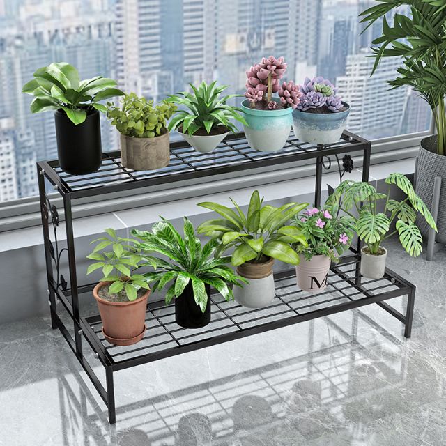 2/3Tier Rak pasu bunga besi Iron art Tier Plant Pot Stand ...