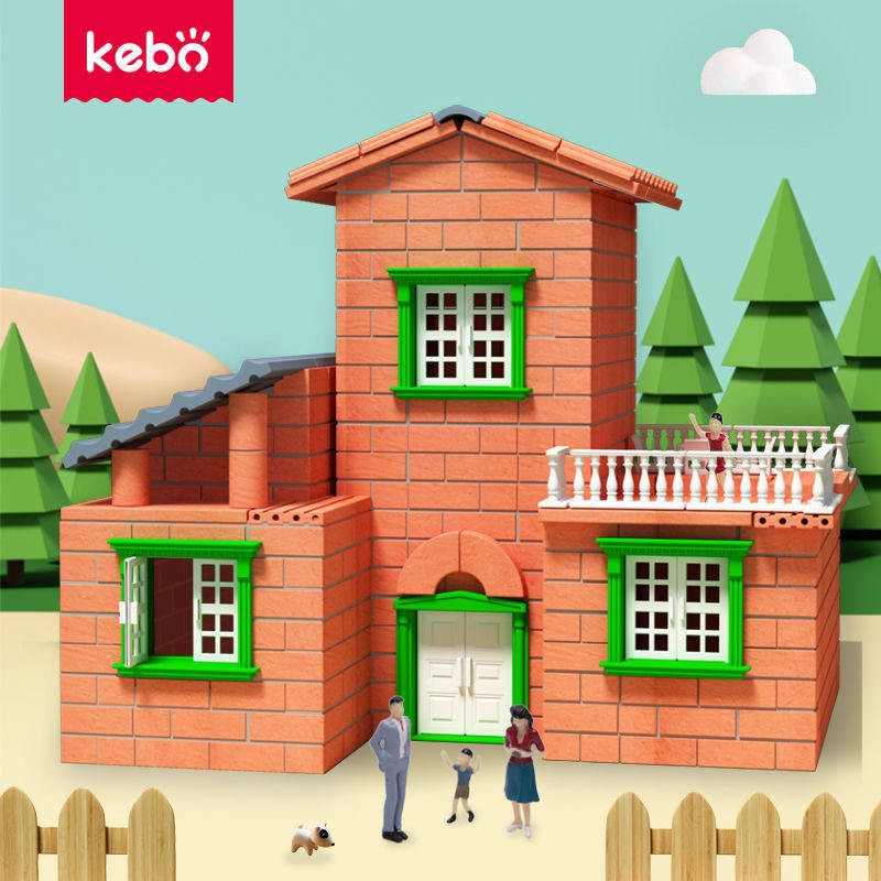 Kids toys Kobo Kecil Mud Madrs Simulasi Simulasi Brick Cover House ...