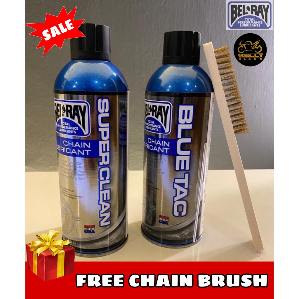 Belray Bel Ray Motorcycle Super Clean Chain Lube Blue Tac 400ml 175ml
