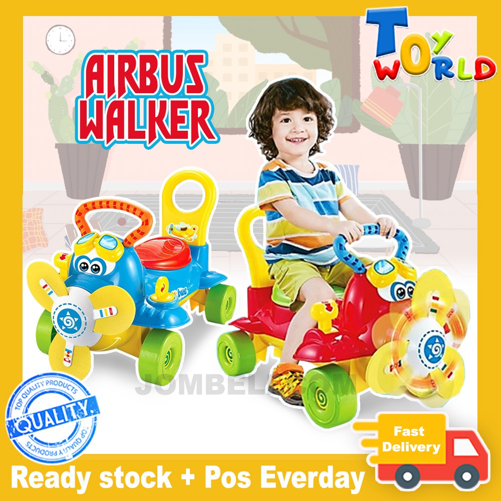 **Toy_World AIRBUS WALKER/BABY AIRPLANE RIDE AND PUSH WALKER | Shopee ...