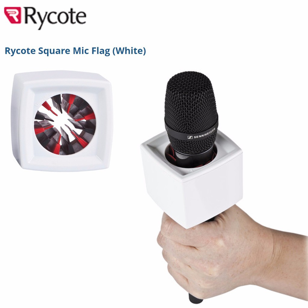 White Rycote 107307 Single Square Mic Flag