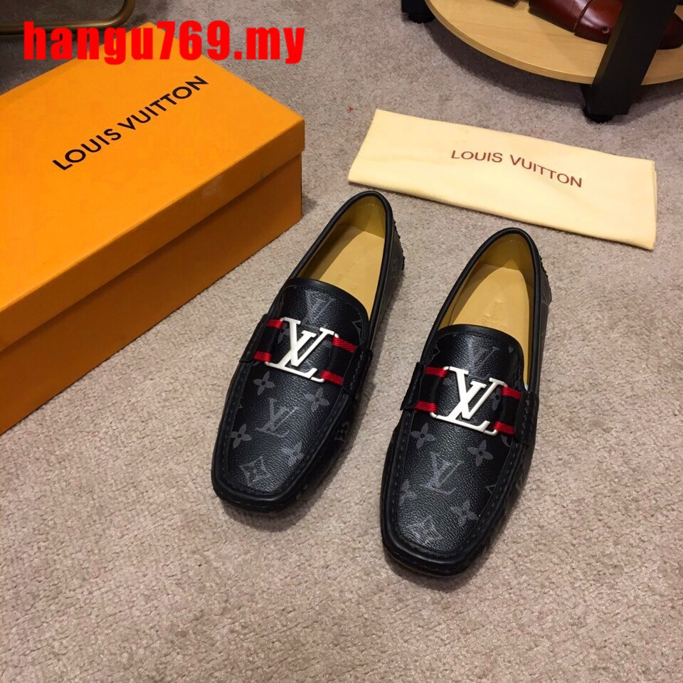 Original Lv Louis Vuitton Loafers Men Leather Shoes Lv Leather