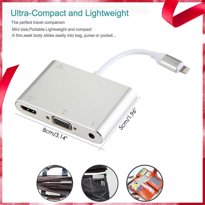 IPhone IPad To HDMI VGA Adapter HDMI Adapter Converter Cable IPad Pro Mini Lightning Digital VGA